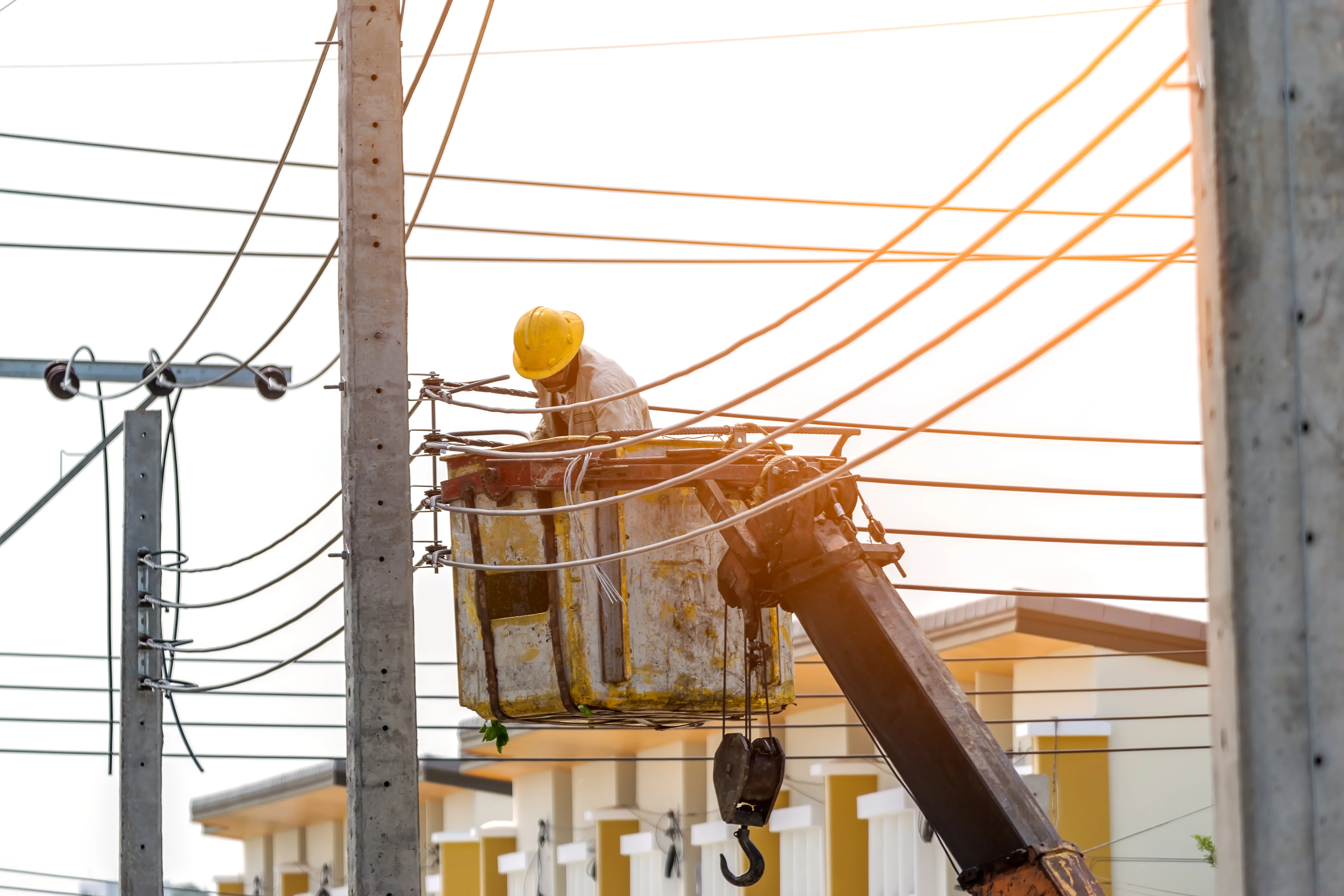 Electrician at work