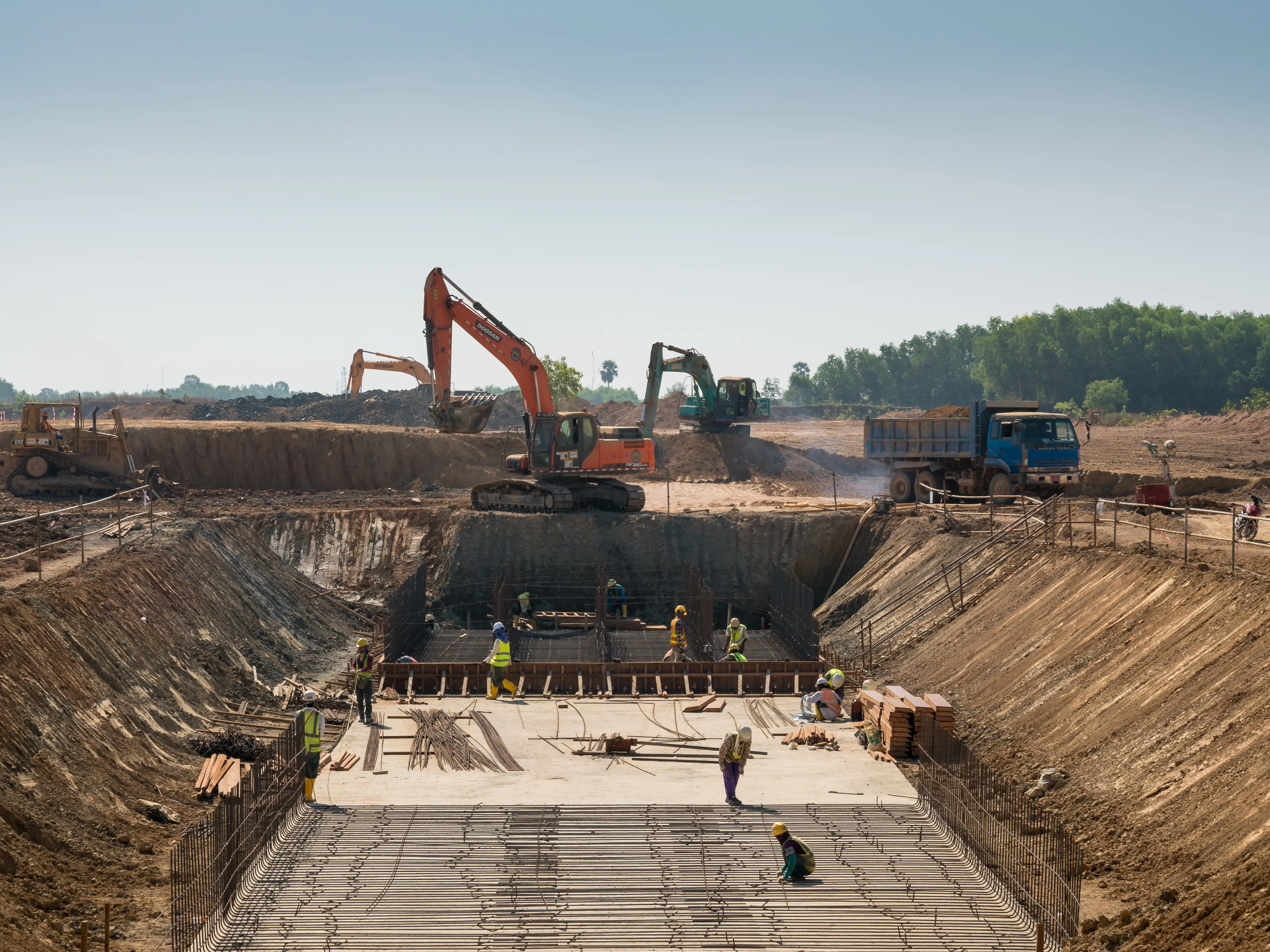 Heavy machinery at work